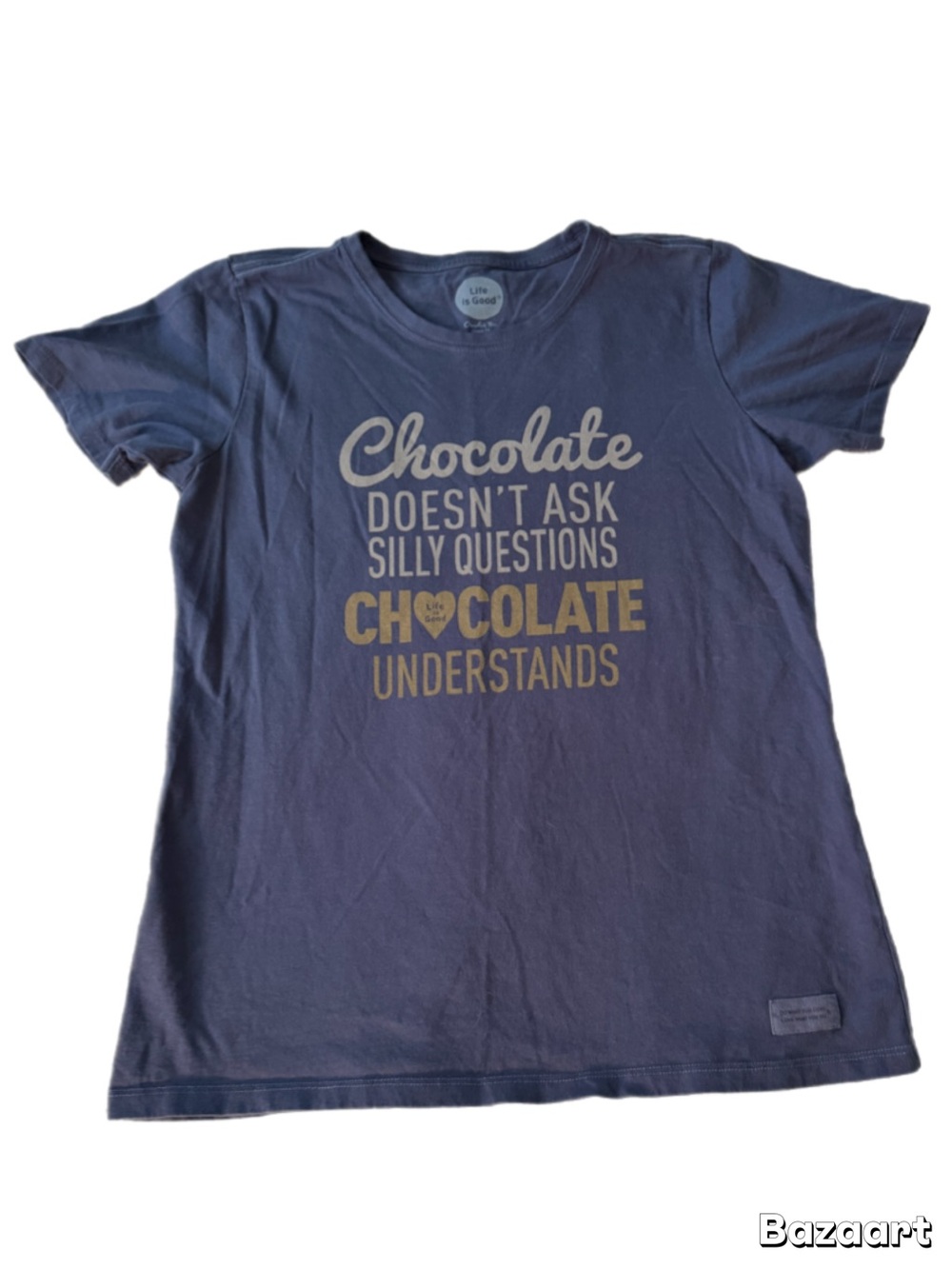 🍫 Life Is Good “Chocolate Understands” Graphic Tee – Size Medium 🍫